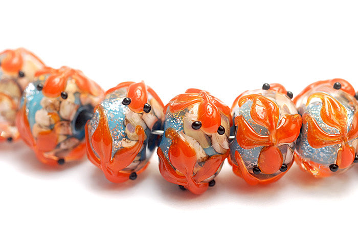 grace lampwork beads artisan handmade glass beads SRA