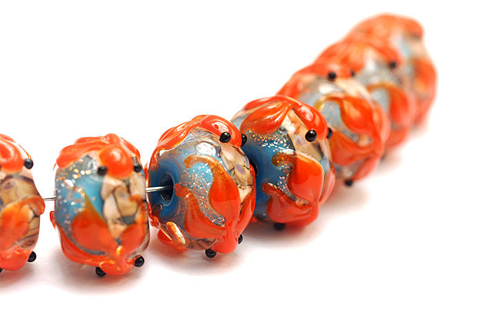 grace lampwork beads artisan handmade glass beads SRA