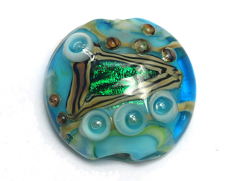 11803702 - Mirage Lake Lentil Focal Bead