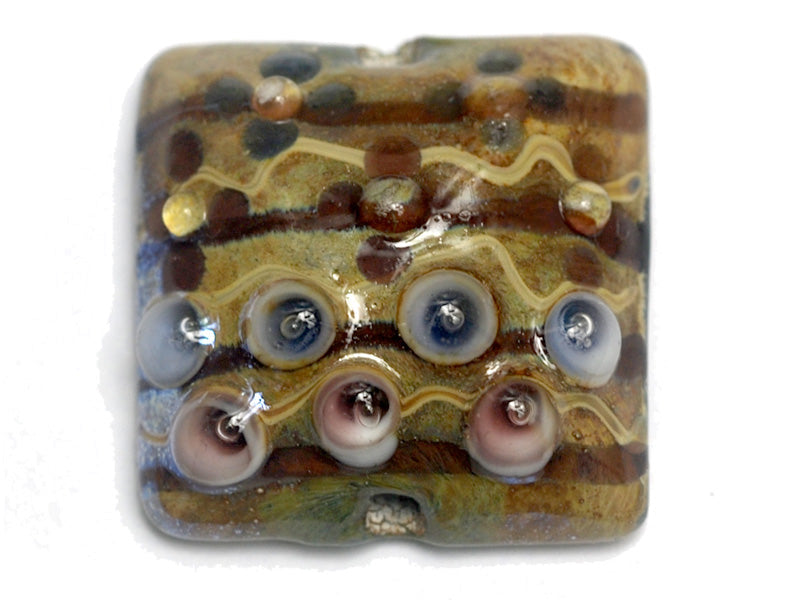 11805804 -  Purple w/Beige Pillow Focal Bead