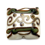 11806104 - Ivory w/Beige Pillow Focal Bead