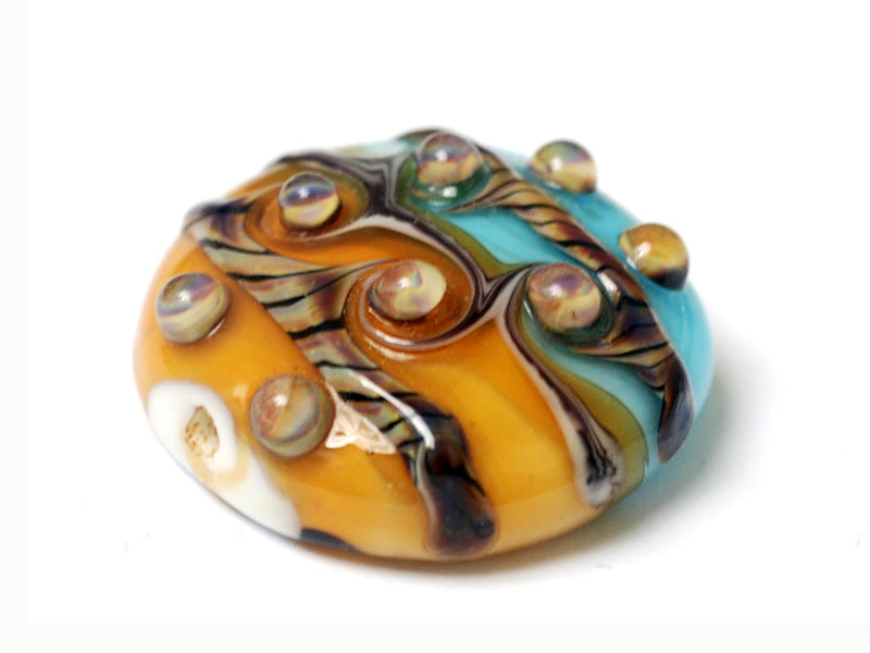 11806302 - Amber Ocean Focal Lentil Bead