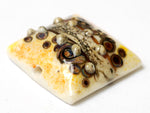 11808804 - Brown w/Ivory Pillow Focal Bead
