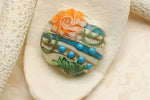 11809202 - Turquoise Autumn Lentil Focal Bead