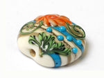 11809202 - Turquoise Autumn Lentil Focal Bead