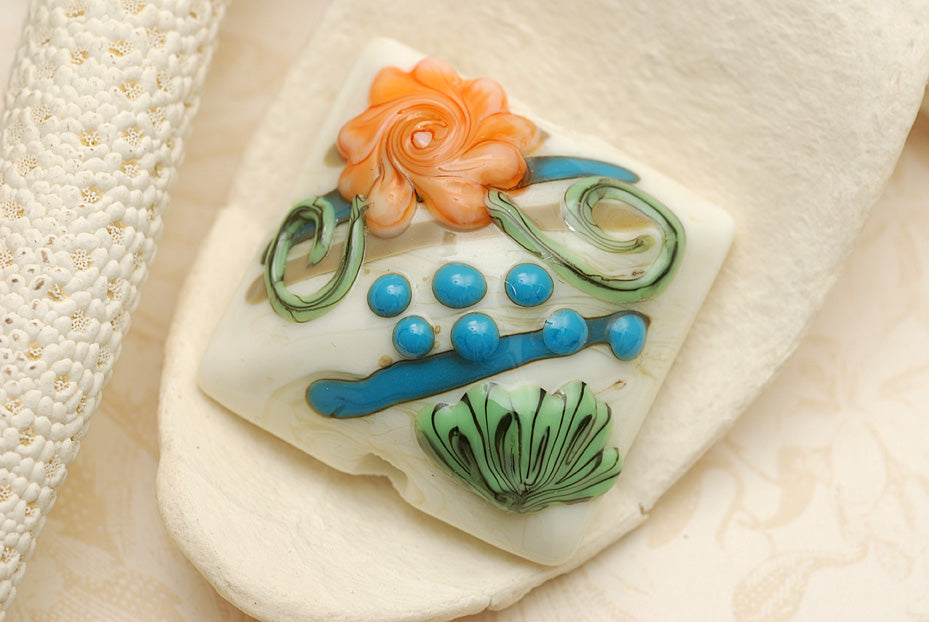 11809204 - Turquoise Autumn Pillow Focal Bead