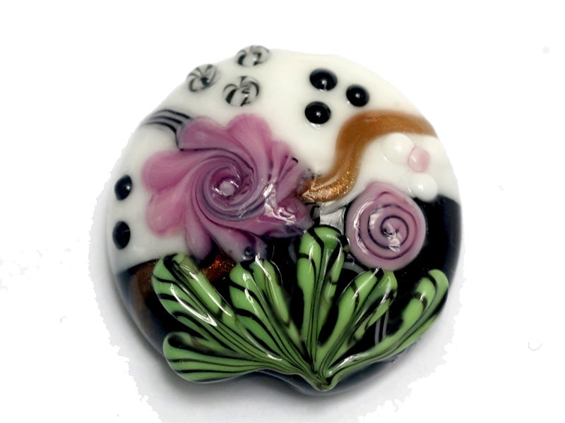 11809302 - Aunt Evelyn's Garden Lentil Focal Bead