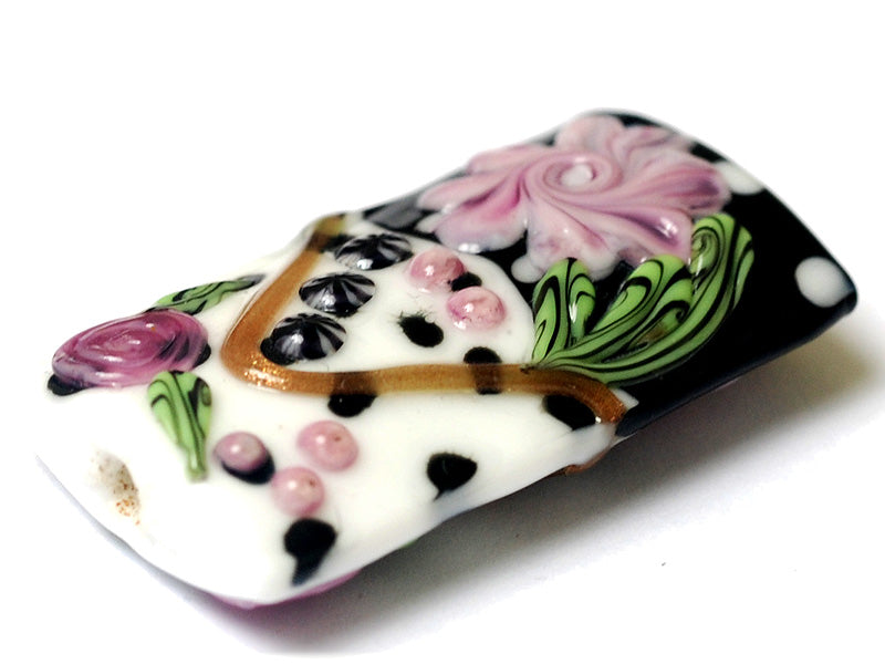 grace lampwork beads artisan handmade glass beads SRA