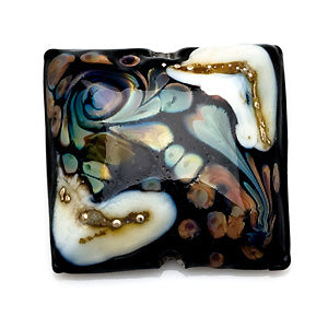 11809504 - Black/Ivory & Beige Pillow Focal Bead