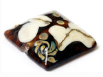 11809704 - Dark Brown w/Ivory Pillow Focal Bead