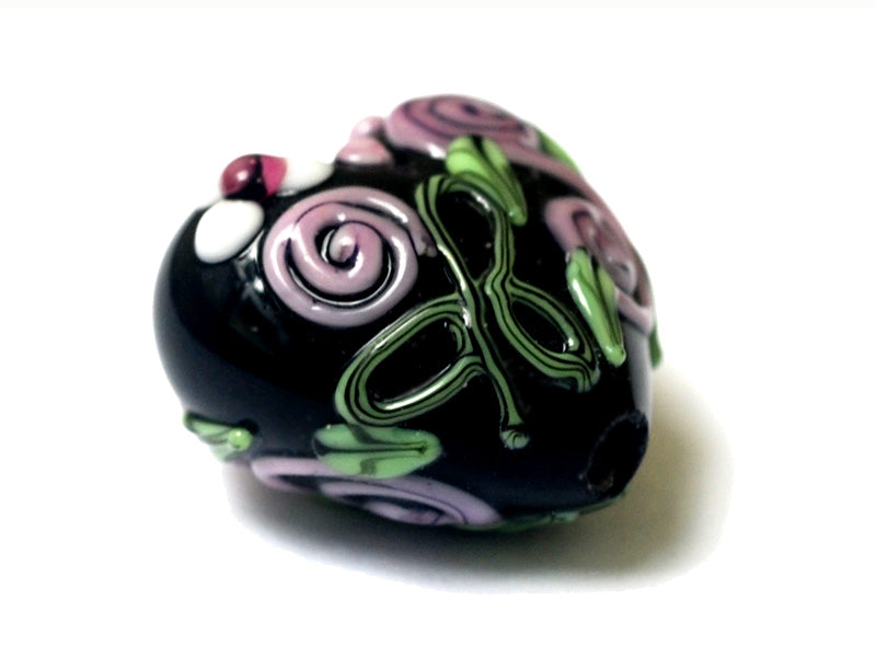 11809905 - Black w/Pink Flower Heart