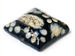 11810104 - Black w/Silver Ivory Pillow Focal Bead