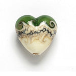 11810205 - Dark Green w/Dark Ivory Heart