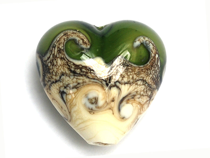 11810205 - Dark Green w/Dark Ivory Heart