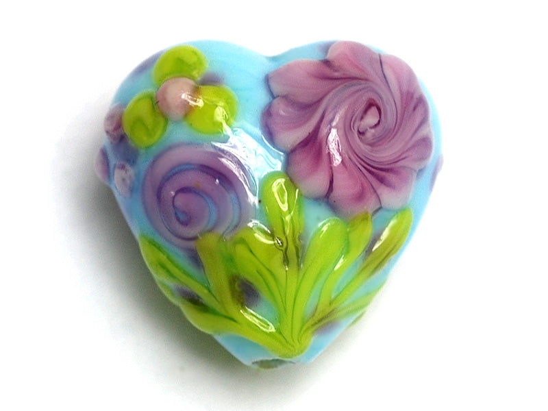11811405 - Blue w/Pink Flower Heart