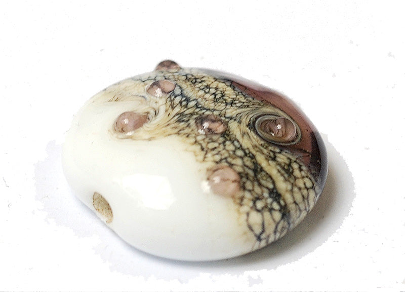 11812402 - Amethyst w/White Lentil Focal Bead