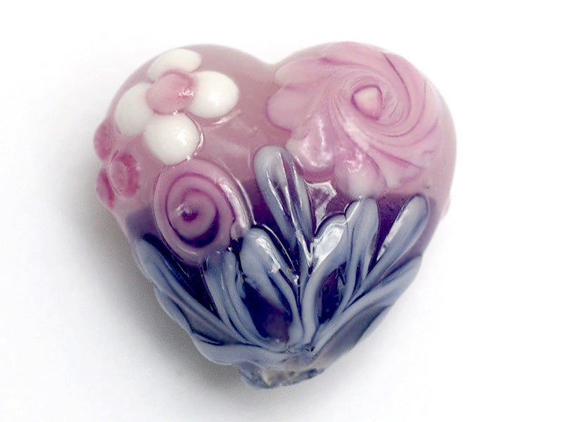 11812505 - Light Pink Flower w/Purple Heart