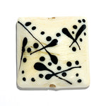 11812704 - Ivory w/Black Pillow Focal Bead