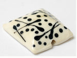 11812704 - Ivory w/Black Pillow Focal Bead