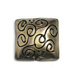 11813404 - Golden Pearl Surface w/Black Pillow Focal Bead