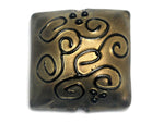 11813404 - Golden Pearl Surface w/Black Pillow Focal Bead