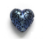 11813505 - Blue Pearl Surface w/Black String Heart