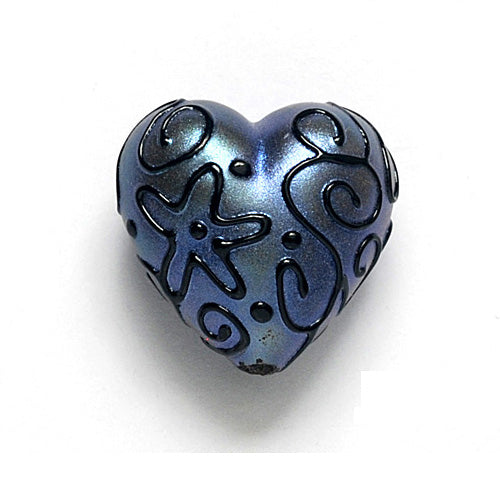 11813505 - Blue Pearl Surface w/Black String Heart