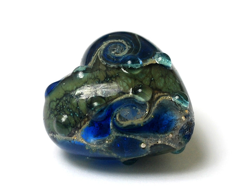 11813705 - Deep Ocean Blue w/Silver Foil Heart
