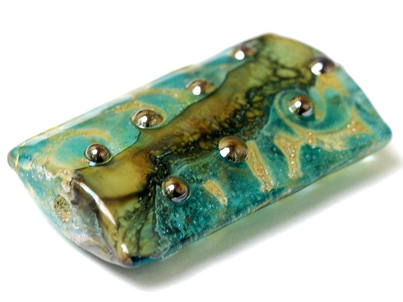 11813803 - Ocean Blue w/Silver Kalera Focal Bead