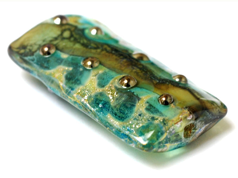 11813803 - Ocean Blue w/Silver Kalera Focal Bead