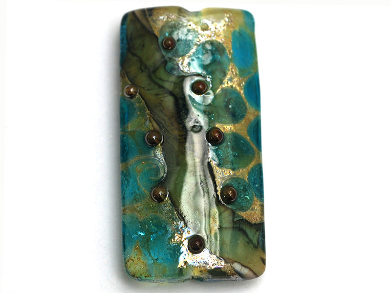 11813803 - Ocean Blue w/Silver Kalera Focal Bead