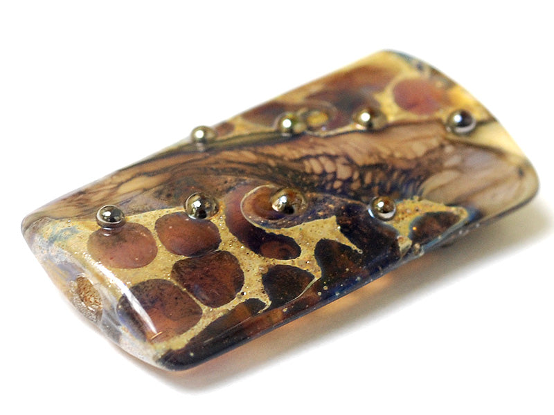 11814003 - Dark Amethyst w/Silver Foil Kalera Focal Bead