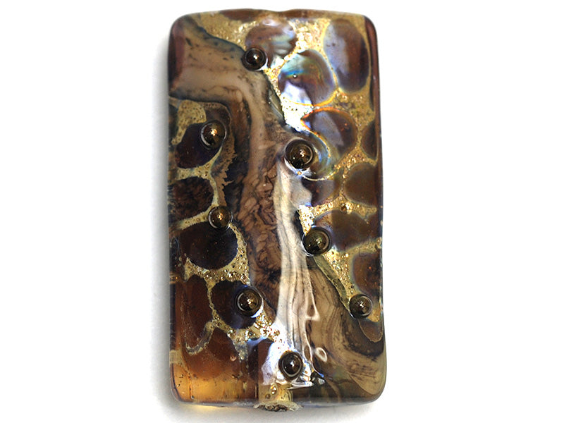 11814003 - Dark Amethyst w/Silver Foil Kalera Focal Bead