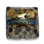 11814104 - Blue Gray w/Silver Foil Pillow Focal Bead