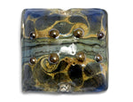 11814104 - Blue Gray w/Silver Foil Pillow Focal Bead
