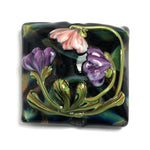 11814804 - Light Pink w/Purple Floral Pillow Focal Bead