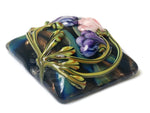 11814804 - Light Pink w/Purple Floral Pillow Focal Bead