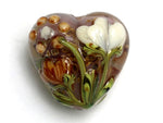 11814905 - Light Orange w/White Floral Heart