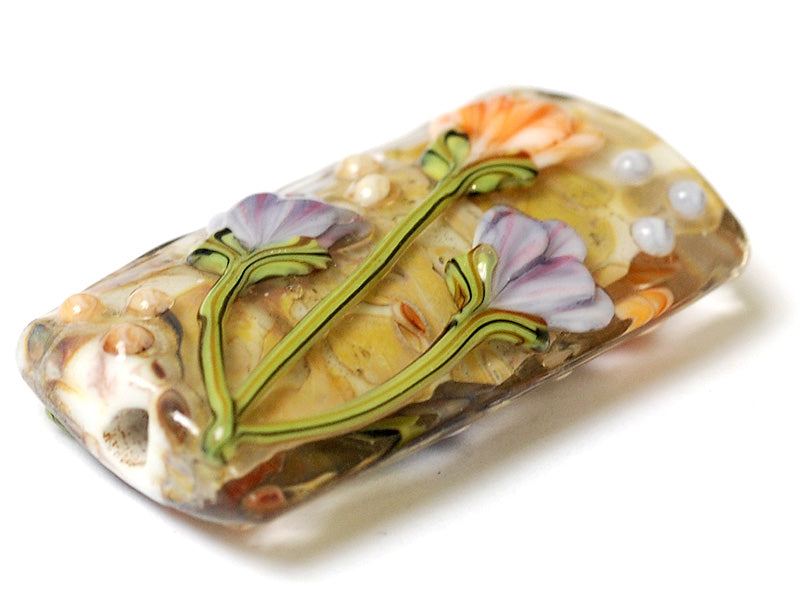 11815003 - Light Pink w/Purple Floral Kalera Focal Bead