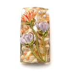 11815003 - Light Pink w/Purple Floral Kalera Focal Bead