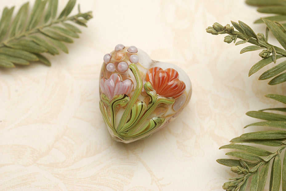 grace lampwork beads artisan handmade glass beads SRA