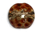 11815102 - Transparent Red w/Silver Foil Lentil Focal Bead