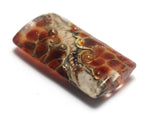 11815103 - Transparent Red w/Silver Foil Kalera Focal Bead