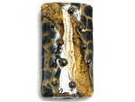 11815203 - Transparent Black w/Silver Foil Kalera Focal Bead