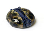 11815302 - Black w/Purple Silver Lentil Focal Bead