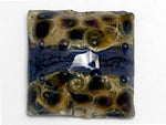 11815304 - Black w/Ink Blue Silver Pillow Focal Bead