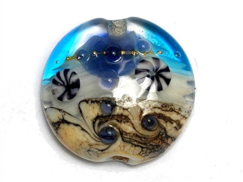 11815902 - Seashell Beach Lentil Focal Bead