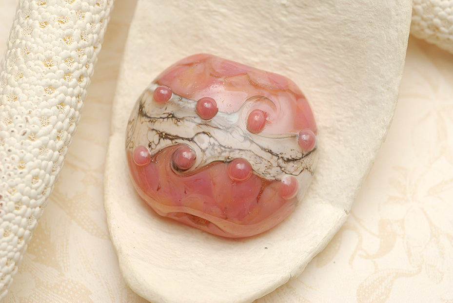 11816402 - Pink Desert Lentil Focal Bead