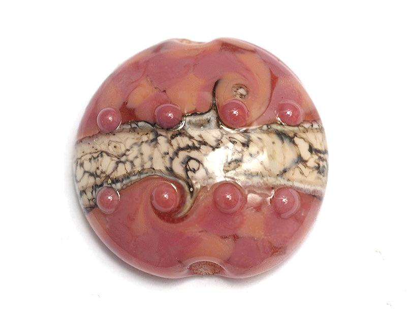 11816402 - Pink Desert Lentil Focal Bead