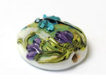 11816602 - Blue Dragonfly w/Purple Flora Lentil Focal Bead